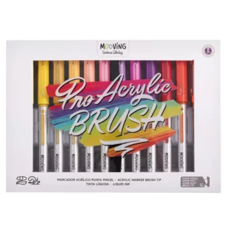 COLORING MARCADOR ACRILIC PINCEL x24