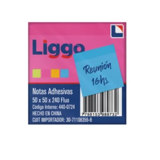 STICK NOTAS LIGGO FLUO 50x50