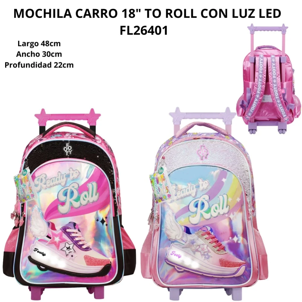MOCHILA FOOTY 18" CARRO F26401