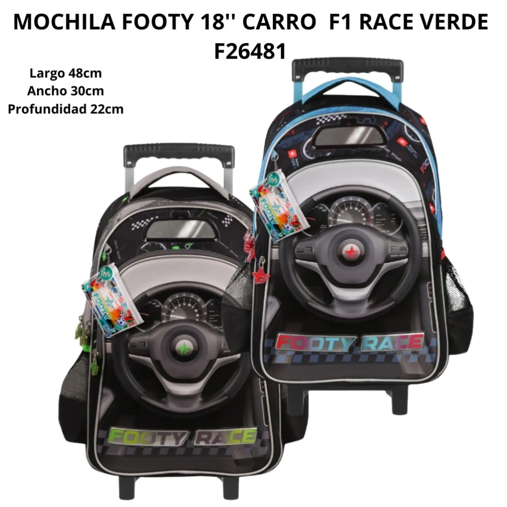 MOCHILA FOOTY 18" CARRO F26481
