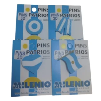 PINS PATRIOS 3D ARGENTINA PAQ x10u COD 2054