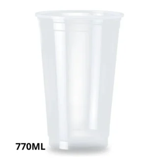 COT VASO PLASTICO x 25u 770ml TRANSPARENTE