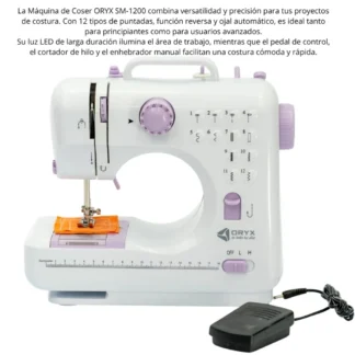 BZ ELEC MAQ COSER SM-1200 C/OJAL AUTOMATICO