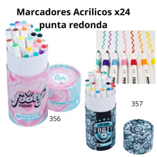 REG FOOTY MARC ACRILICO POTE x 24u LIB356/357