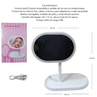 TG ESPEJO C/LUZ EM0889 LED