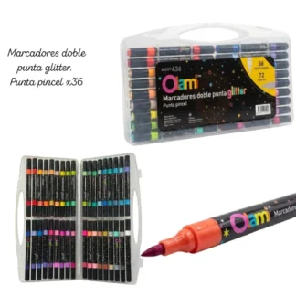 MARC OLAMI GLITTER DOBLE PUNTA x36 MGDP436