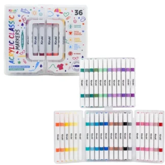 MARCADOR KIRUKI ACRILIC DOBLE PUNTA x36 700019