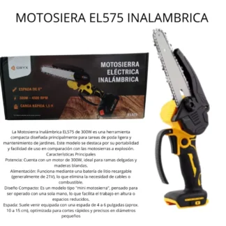 BZ ELEC MOTOSIERRA EL575 INALAMBRICA