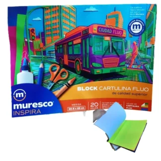 BLOCK CARTULINA FLUO MURESCO x20 H